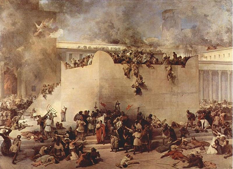 Francesco Hayez The destruction of the Temple of Jerusalem. China oil painting art